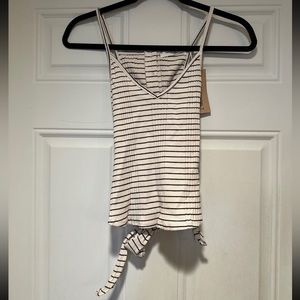 NEW! Project Social T W Striped Tank | Color White/Black Stripes| Size S